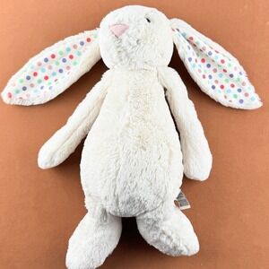 Retired Bunny Jellycat London 14" Rare Bashful Dot Bunny in cream color